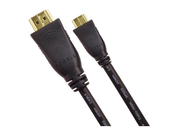 Accell MiniHDMI - HDMI High-Speed- 1,8 m HDMI Kabel Sort 4K 